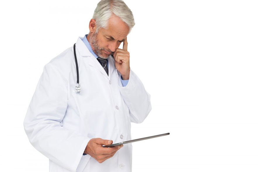 Doctor holding a clipboard