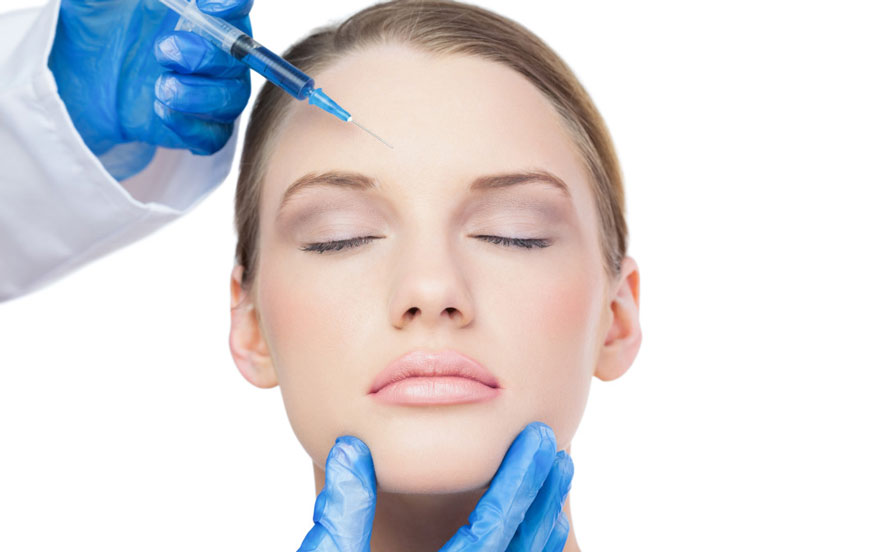 Woman getting a botox