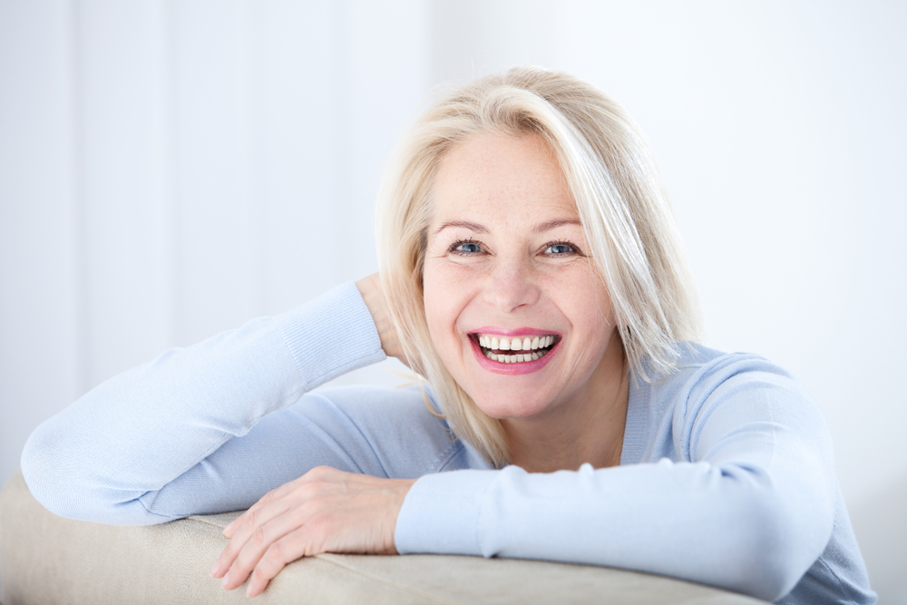 Woman smiling